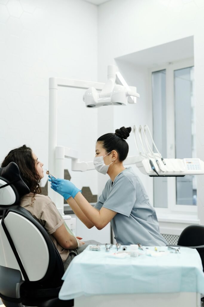 dentist seeing patient